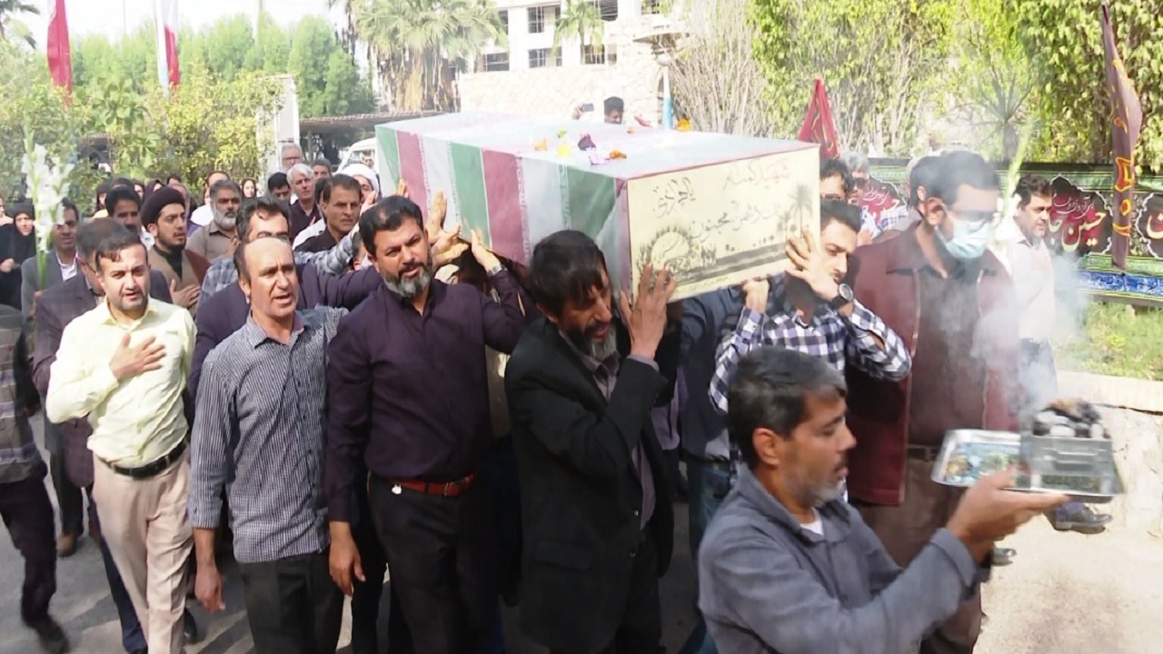 وداع کارکنان صدا و سیمای مرکز خلیج فارس با پیکر شهید گمنام+فیلم
