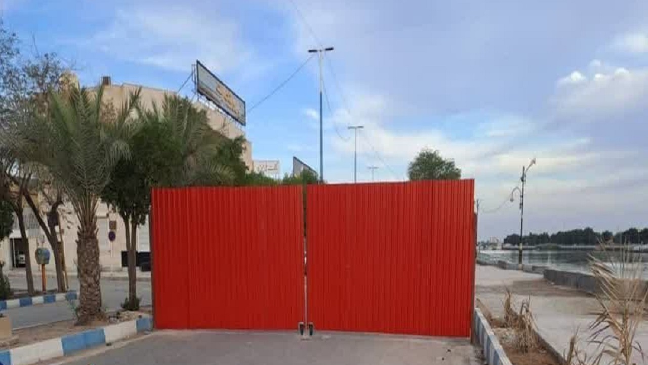 بخشی از بلوار ساحلی خرمشهر مسدود شد