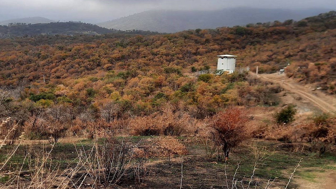 نمایی از طبیعت پاییزی در منطقه مرزی مریوان