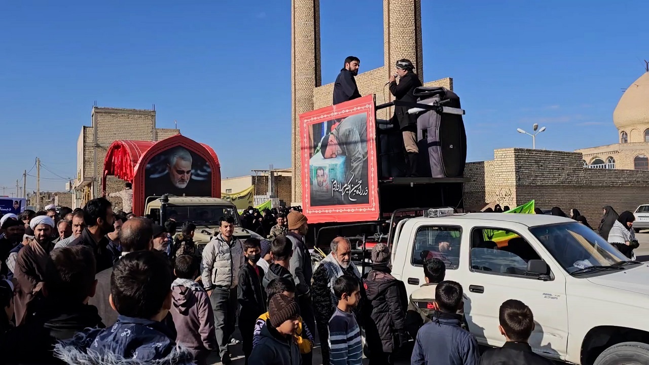 خاکسپاری شهید گمنام در جرقویه