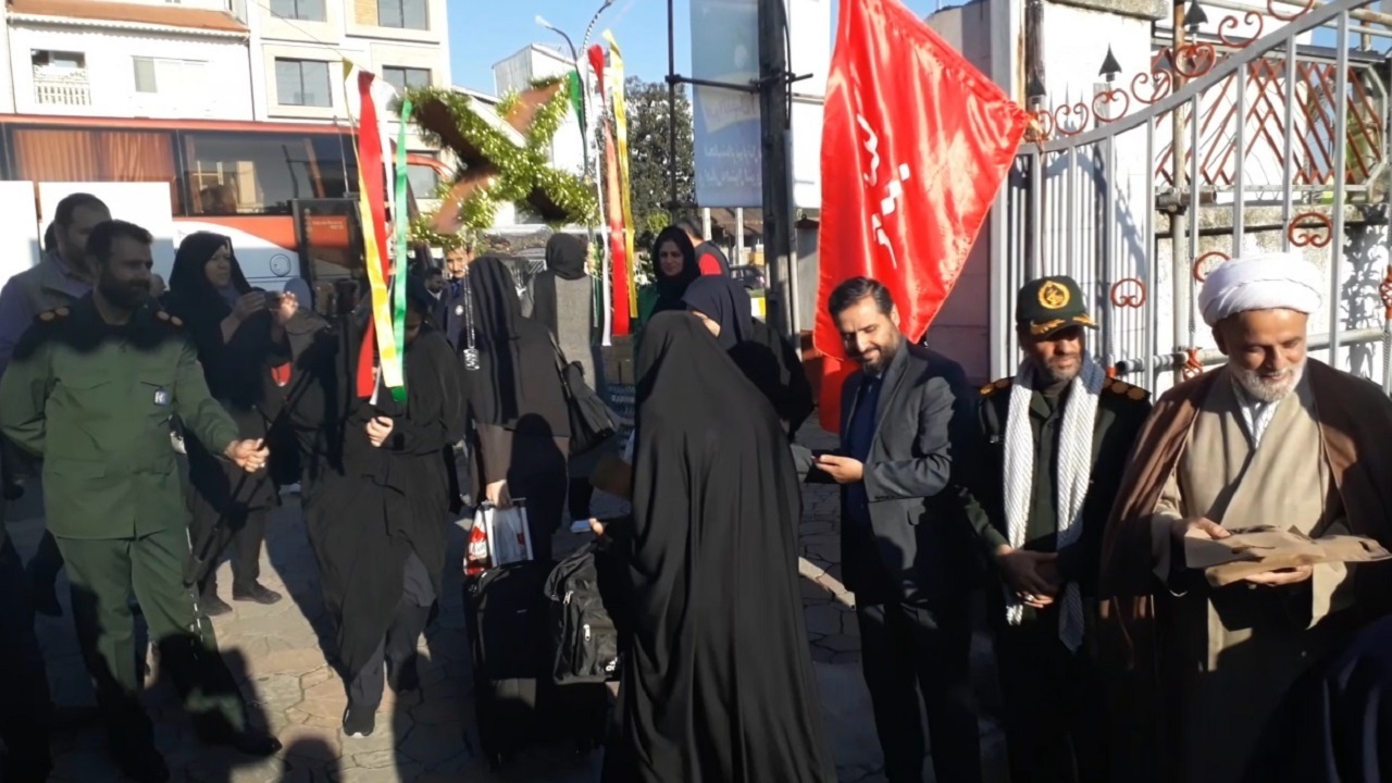 اعزام دانش آموزان دختر از خمام به مناطق عملیاتی جنوب