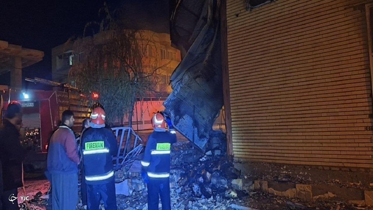 آتش گرفتن سه باب مغازه در بوکان