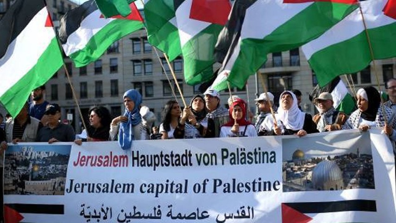 حمایت مردم برمن از فلسطین با برپایی مراسم راهپیمایی + فیلم