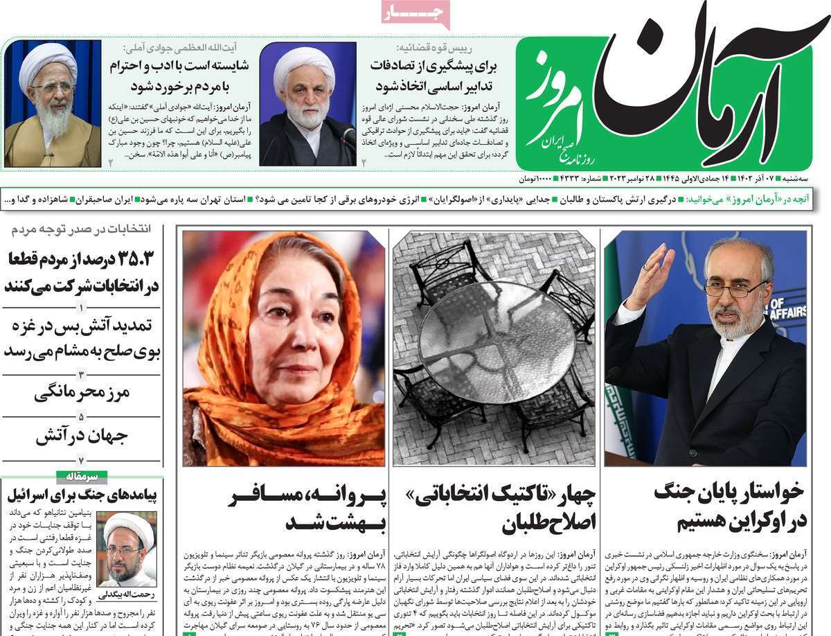 روزنامه آرمان امروز