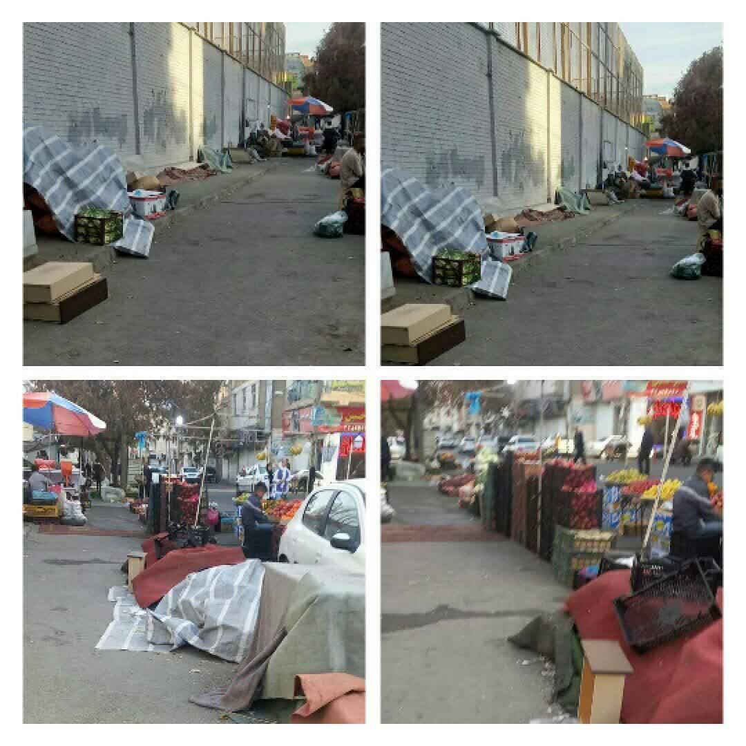 بساط دستفروشان در خیابان