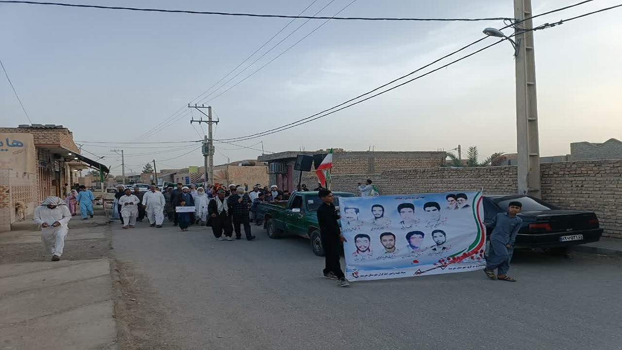 راهپیمایی اهالی روستای میلک در حمایت از مردم غزه + تصاویر
