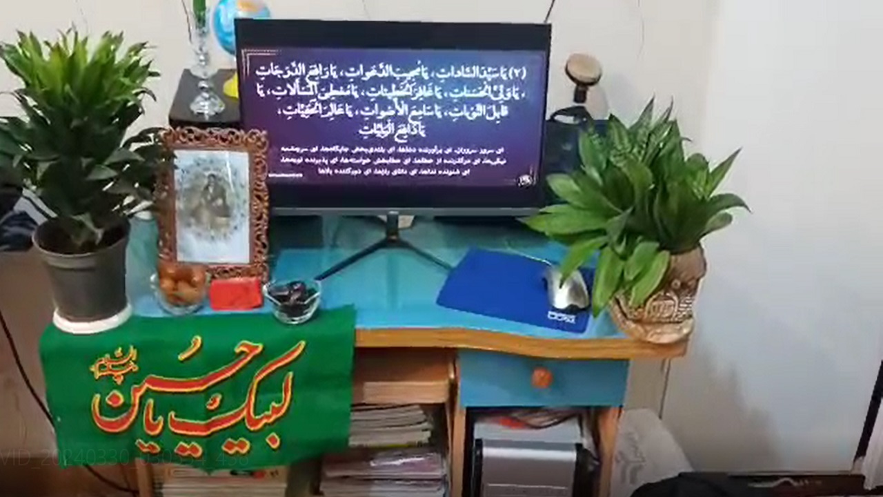 ایجاد فضای معنوی در منزل همزمان با شب های قدر توسط نوجوان قزوینی + فیلم