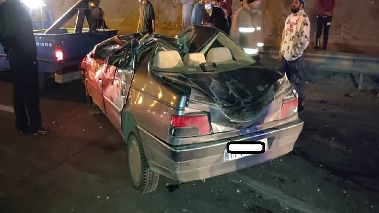 سرعت زیاد سواری رنو حادثه آفرید 