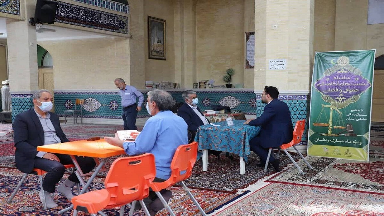 نشست حقوقی و قضایی مسئولان دادگستری در مسجد بیاق خان یزد