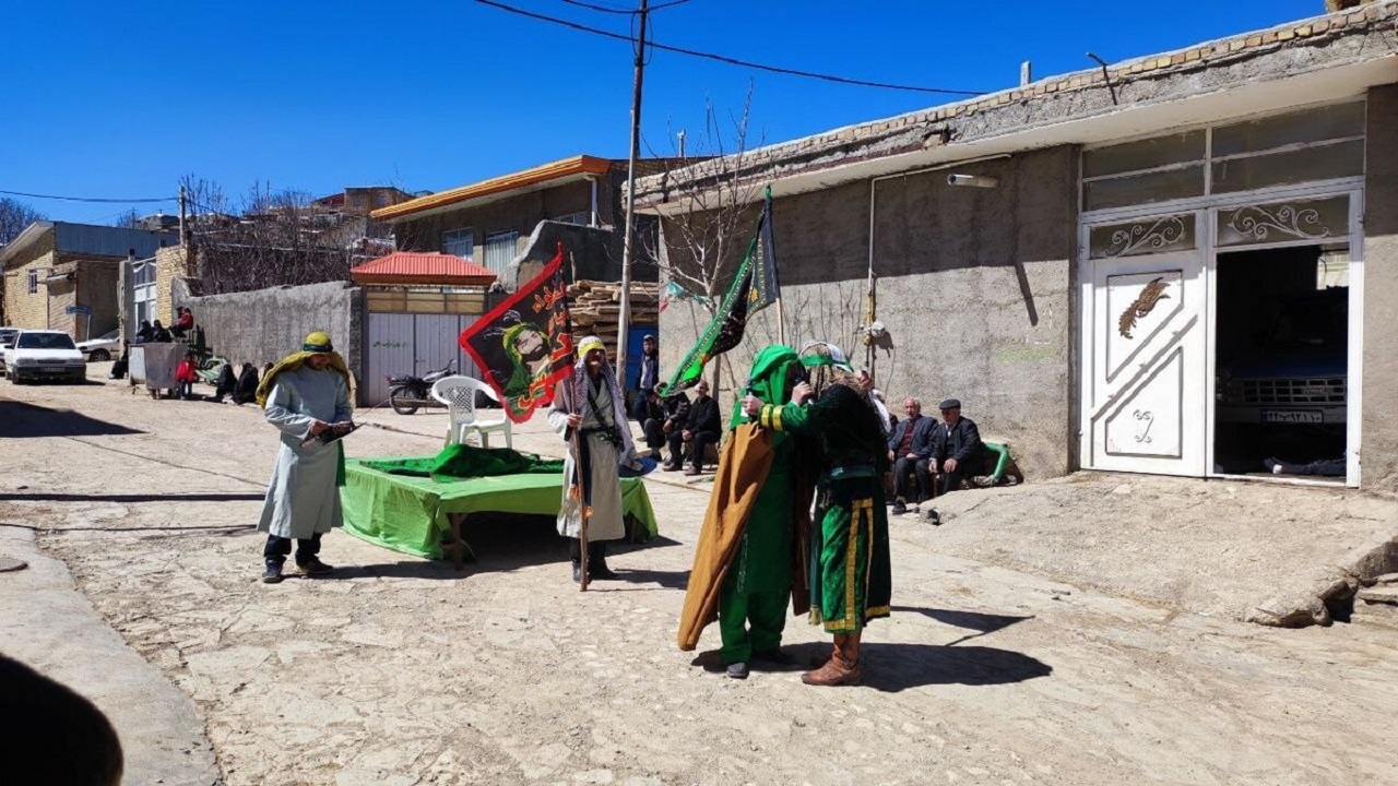 اجرای تعزیه به مناسبت شهادت حضرت علی (ع) در روستای توآباد + فیلم و تصاویر