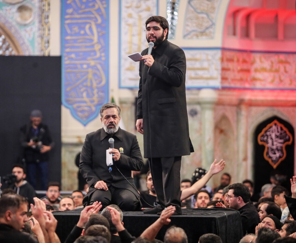 چهارپایه خوانی محمود کریمی در روز شهادت امیرالمومنین+عکس