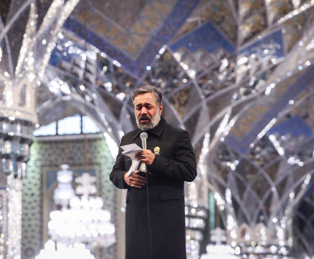 چهارپایه خوانی محمود کریمی در روز شهادت امیرالمومنین+عکس