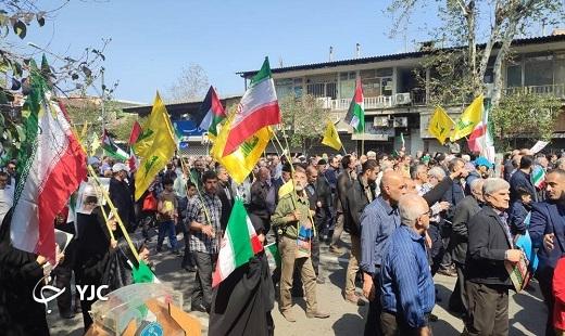 حماسه ای دیگر با حضور مردم گلستان در راهپیمایی روز قدس + فیلم