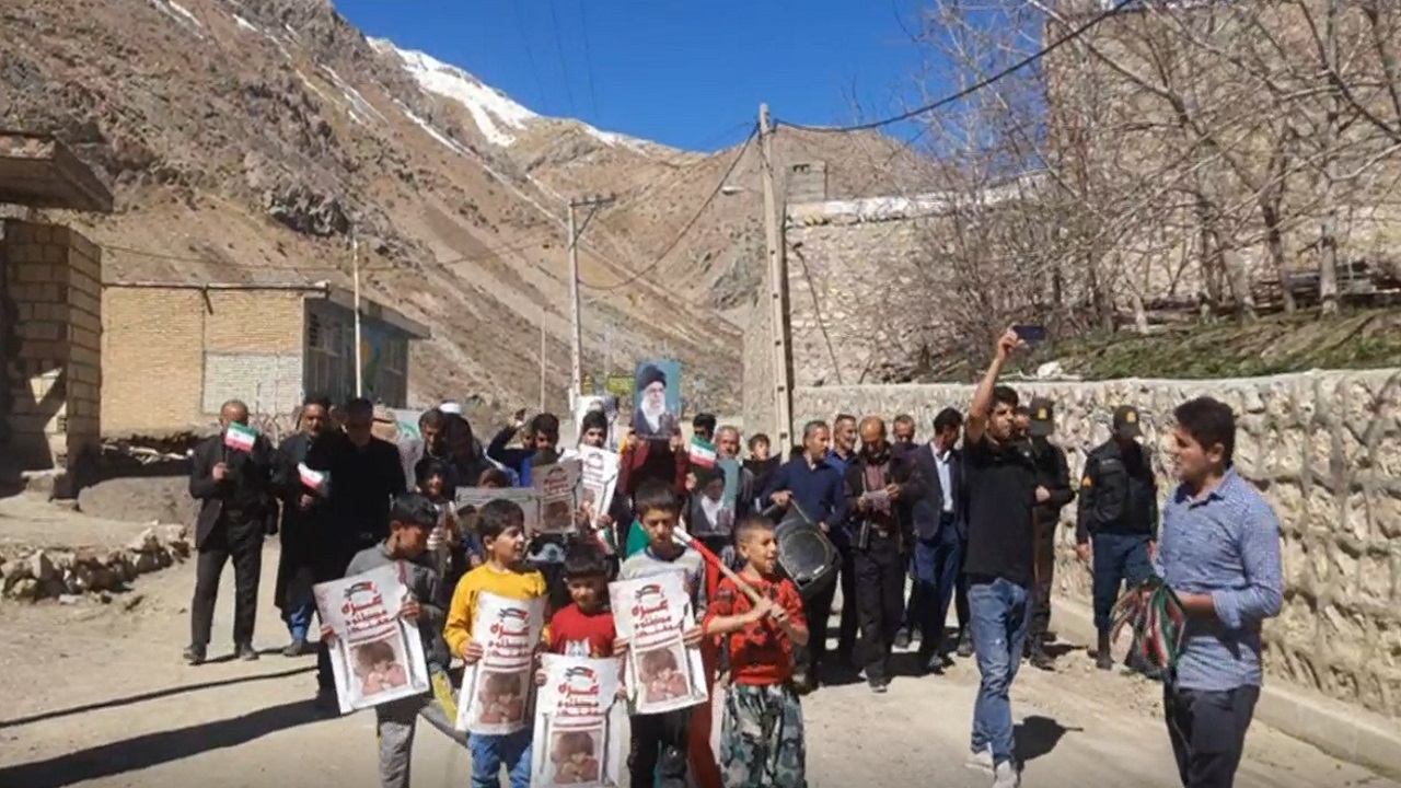 برگزاری مراسم راهپیمایی روز قدس در دهستان مصیر + فیلم