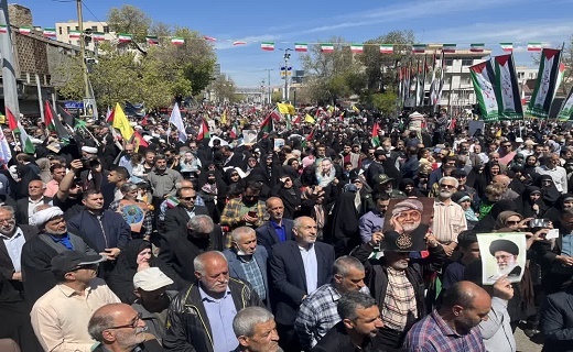 حماسه ای دیگر با حضور مردم قزوین در راهپیمایی روز قدس