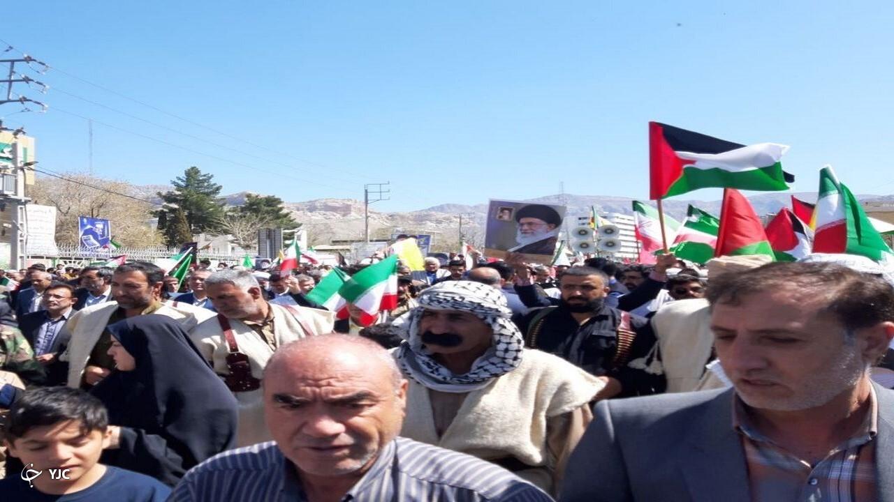 حضور پرشور مردم ایلام در راهپیمایی روز قدس + تصاویر