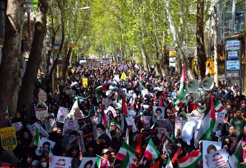 شکوهی دیگر از مردم لرستان در راهپیمایی روز قدس+تصاویر