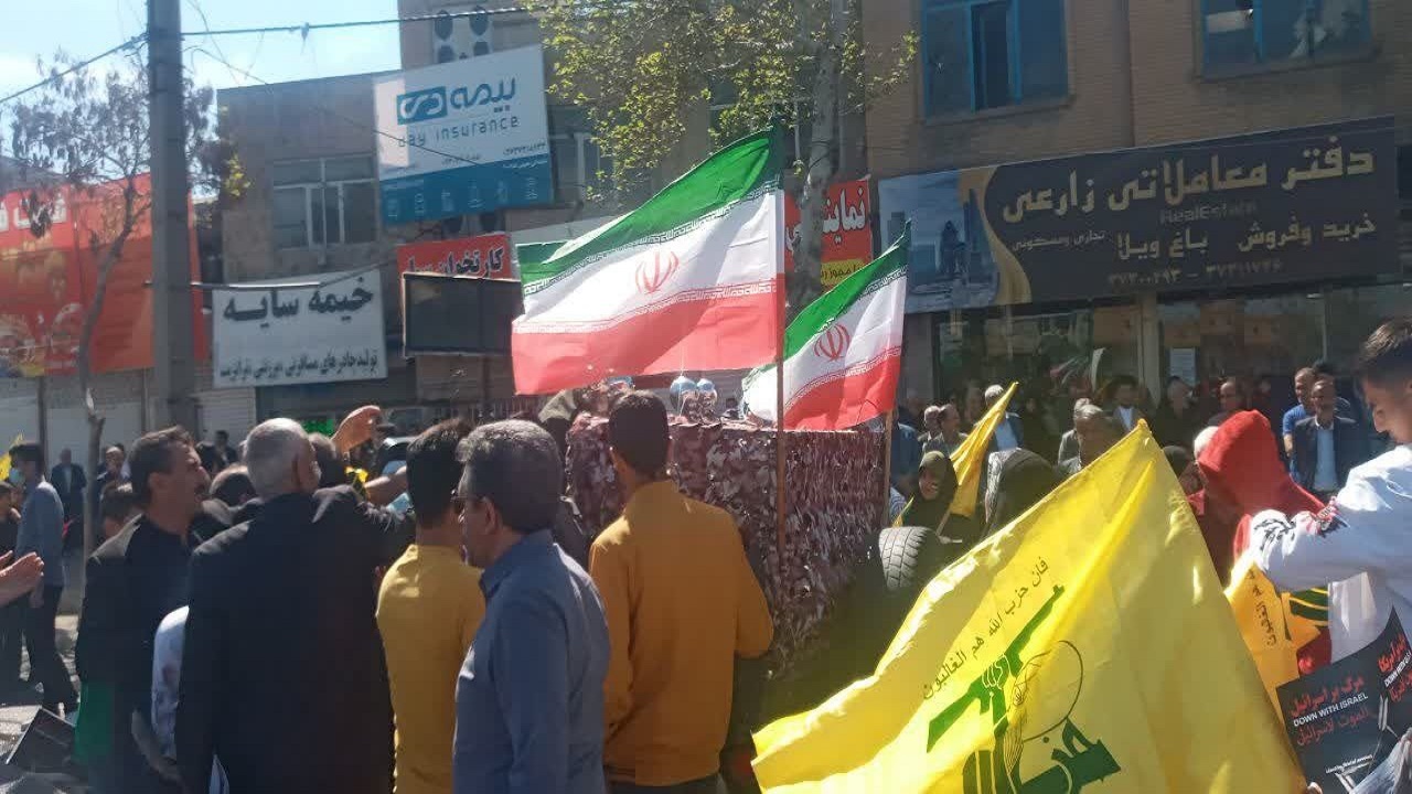 تصاویری از مراسم راهپیمایی روز قدس در ماهدشت