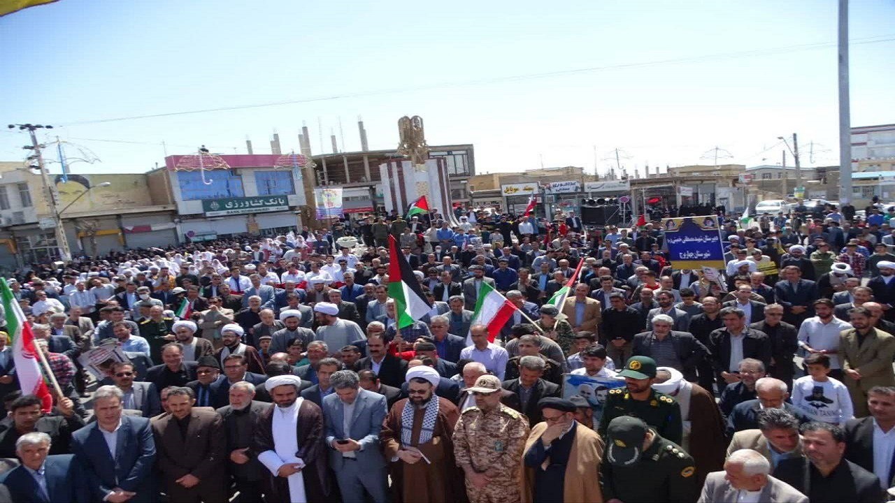 شور و حال مردم چهاربرج در روز جهانی قدس + فیلم