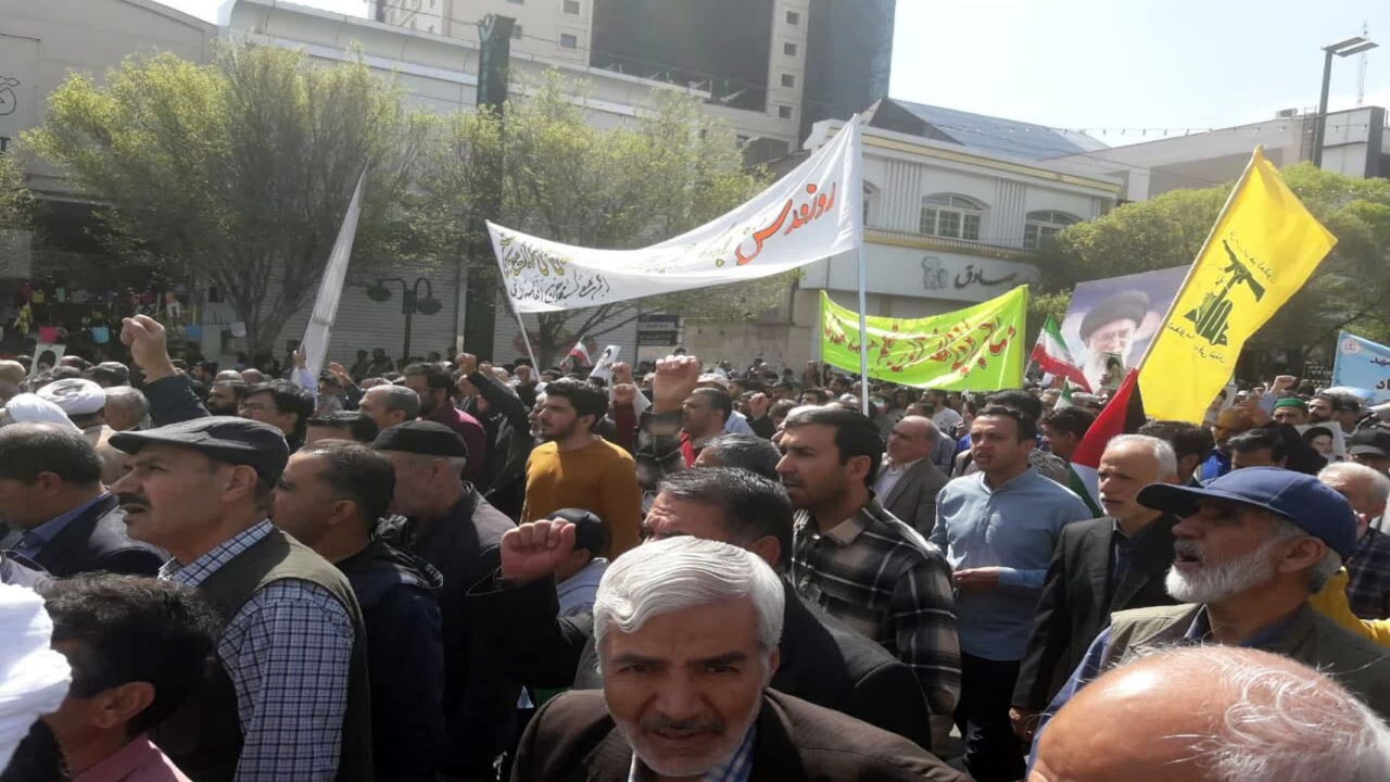 مهاجرین افغانستانی در راهپیمایی روز قدس شرکت کردند + تصاویر