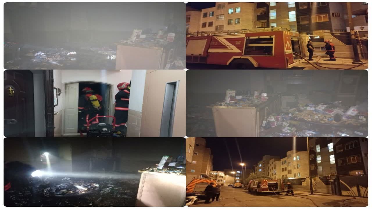 مهار حریق در یک واحد مسکونی در سمنان