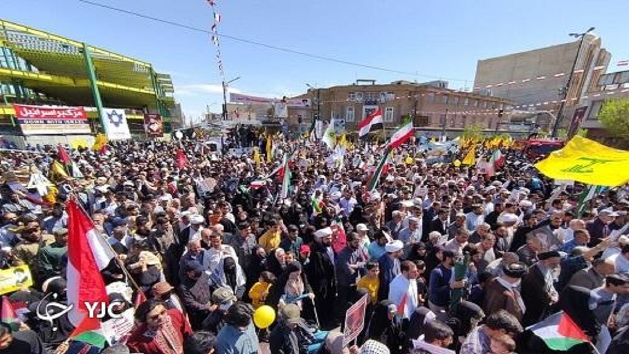 خروش ندای رهایی قدس شریف در شهر مقدس قم طنین انداز شد+فیلم