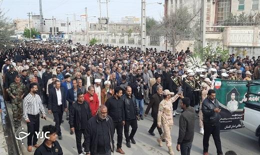 تشییع و تدفین پیکر شهید مدافع وطن در کلاله