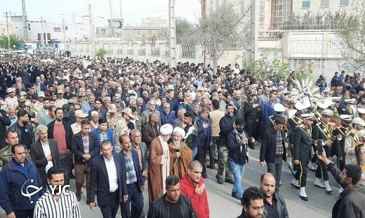 تشییع و تدفین پیکر شهید مدافع وطن در کلاله