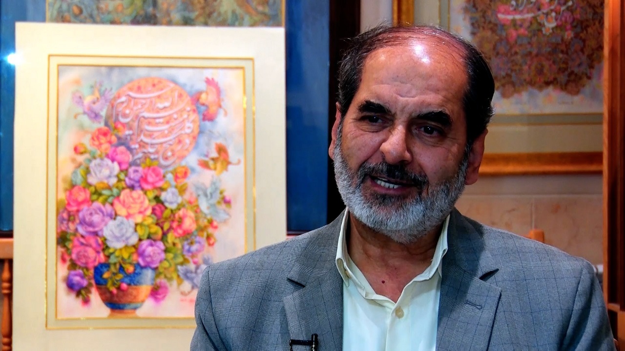 اثر نگارگر اصفهانی در محل پیام نوروزی رهبر انقلاب