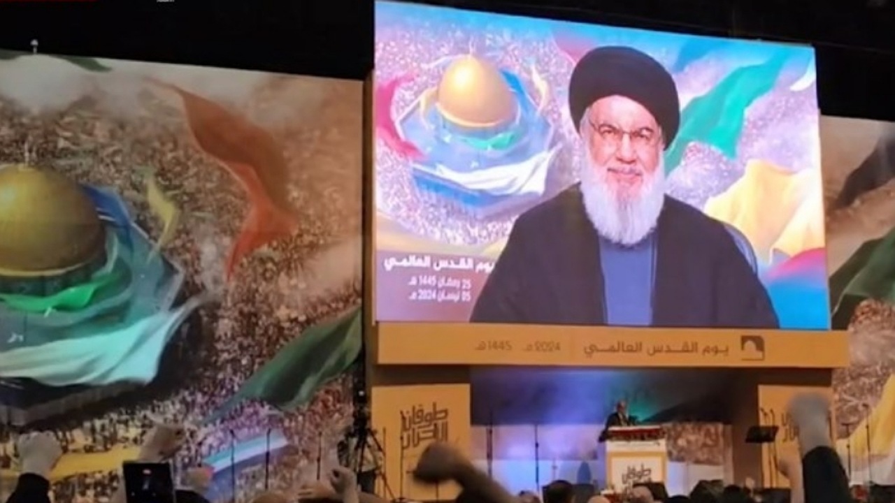 نصرالله: آمریکا و اسراییل پاسخ ایران را حتمی می‌دانند/ شهید زاهدی در شرایط سخت کنار ما بود