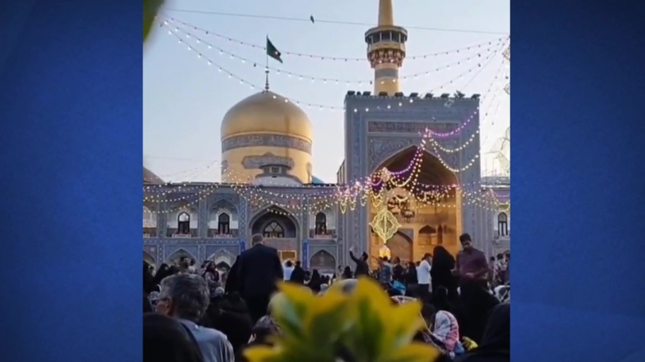 نقاره شادی در حرم مطهر امام رضا (ع) به مناسبت عید سعید فطر + فیلم