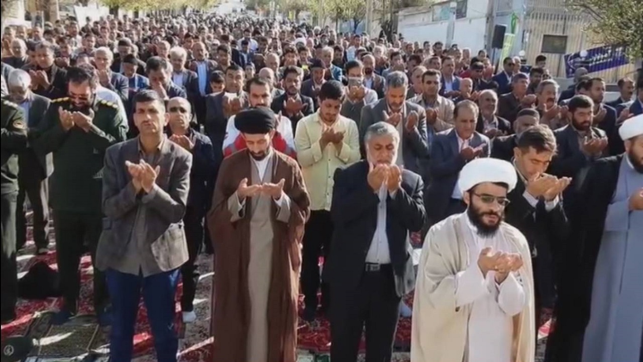 شور و حال نمازگزاران اردل در روز عید سعید فطر + فیلم