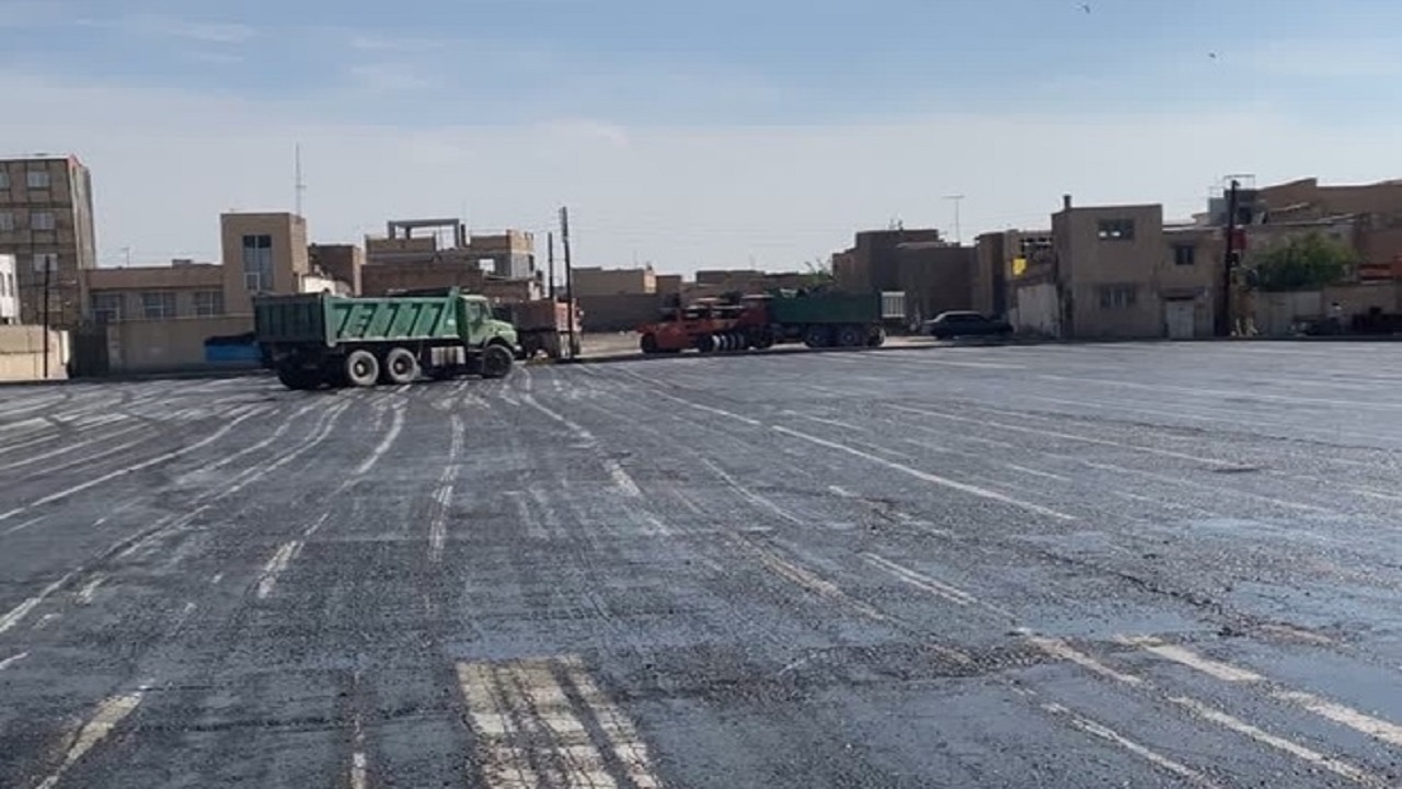 مراحل پایانی احداث پارکینگ چهل اختران در قم