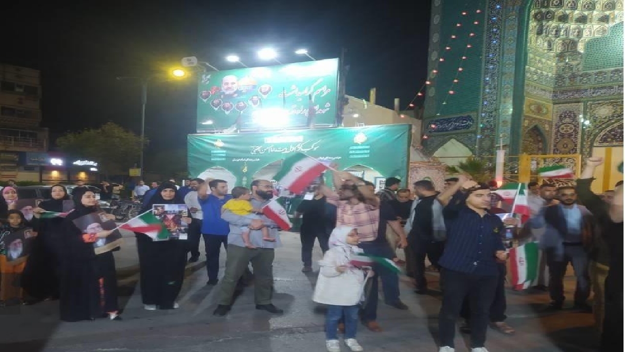 تجمع خوزستانی‌ها در حمایت از حملات تنبیهی به رژیم اسرائیل+فیلم