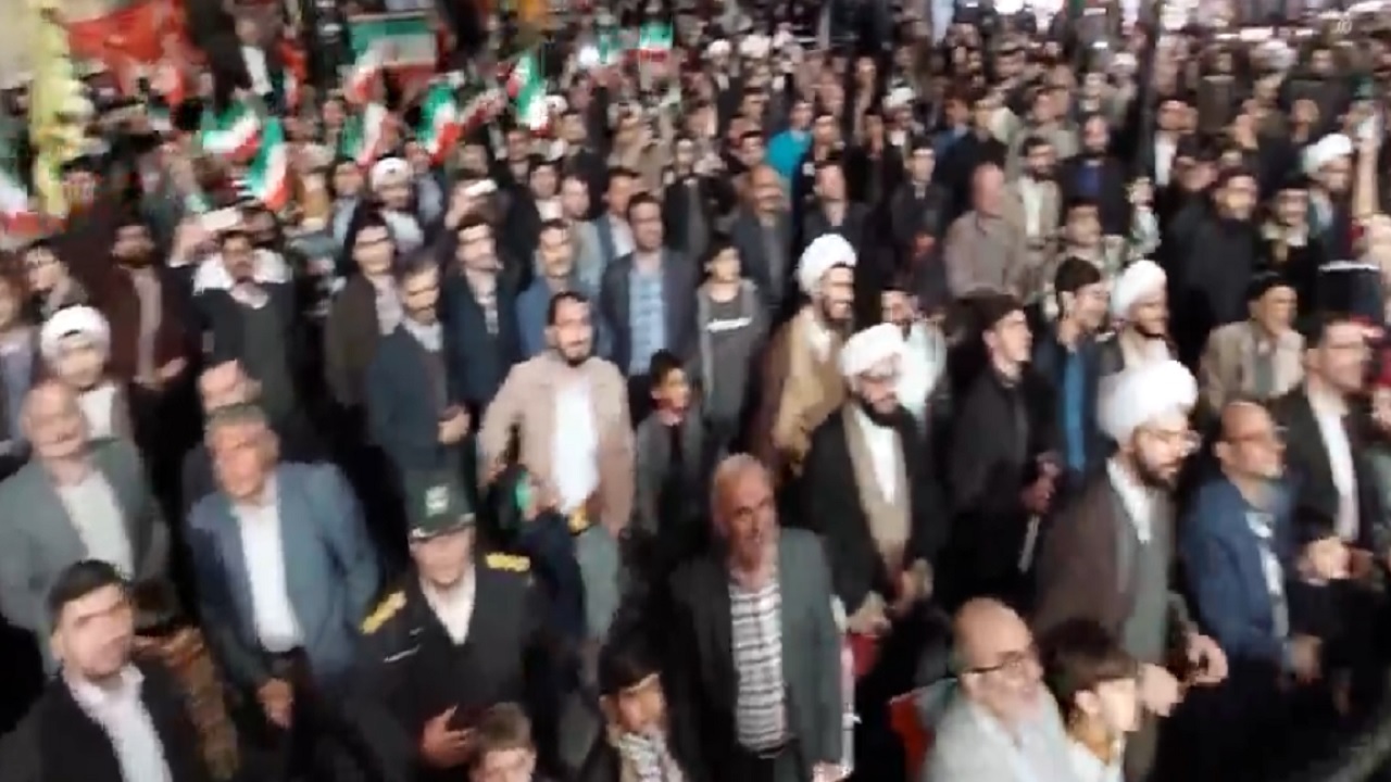تجمع مردم آذربایجان شرقی در حمایت از عملیات سپاه