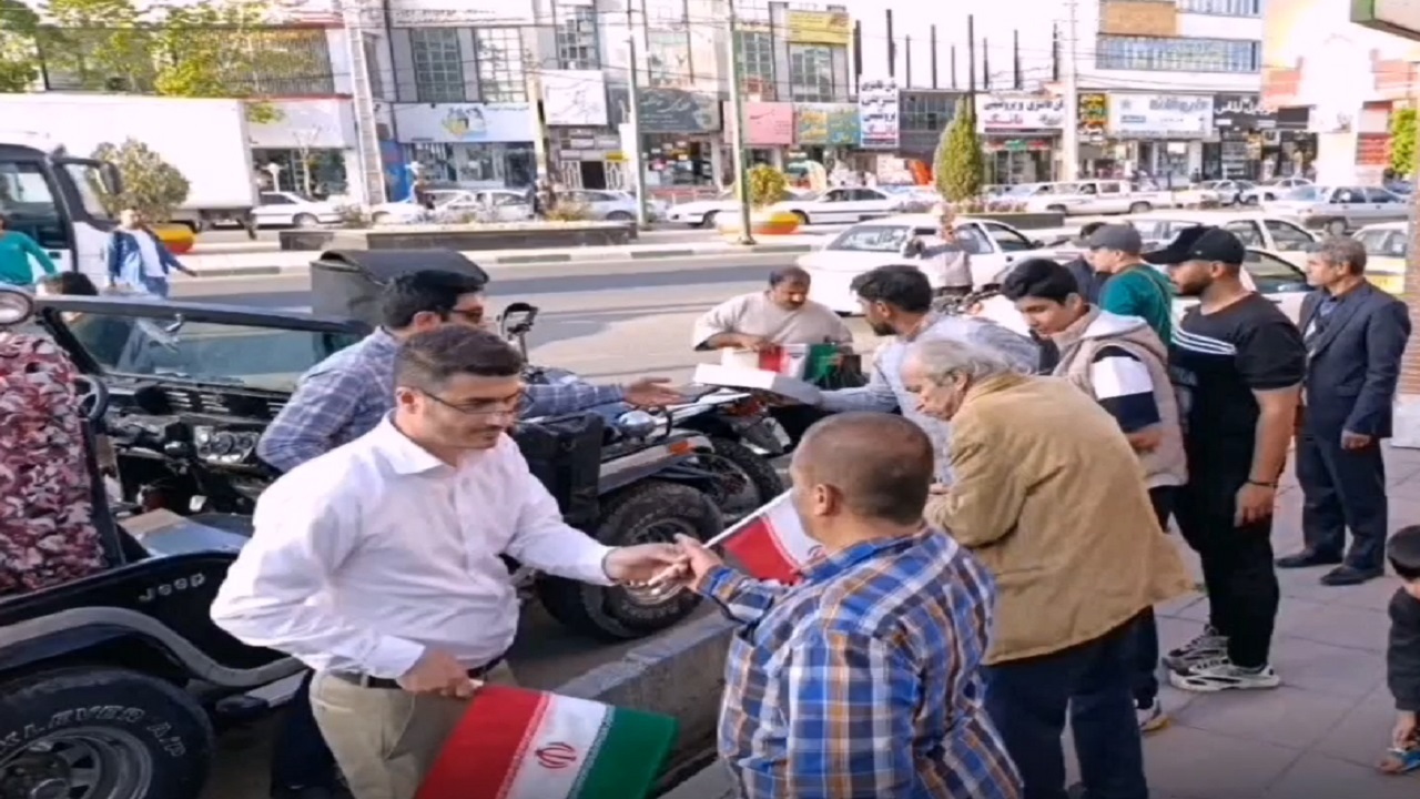راه اندازی ایستگاه شادی در ماهدشت به پاس قدردانی از عملیات موفقیت‌آمیز وعده صادق + فیلم