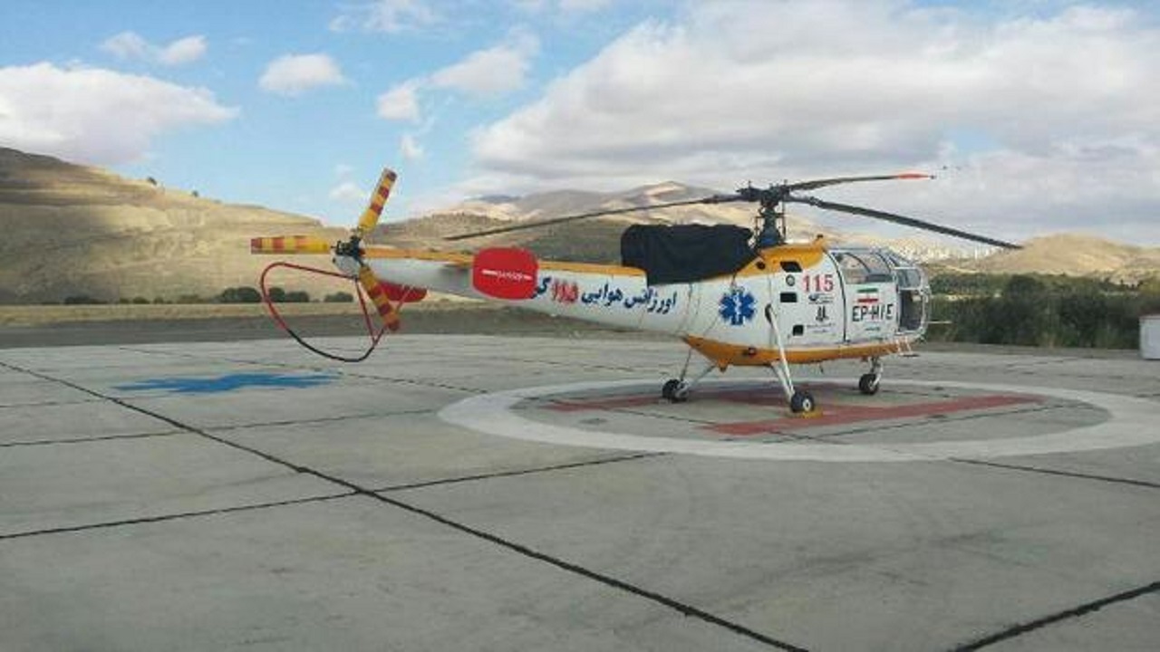 امدادرسانی اورژانس هوایی کردستان به مادر باردار