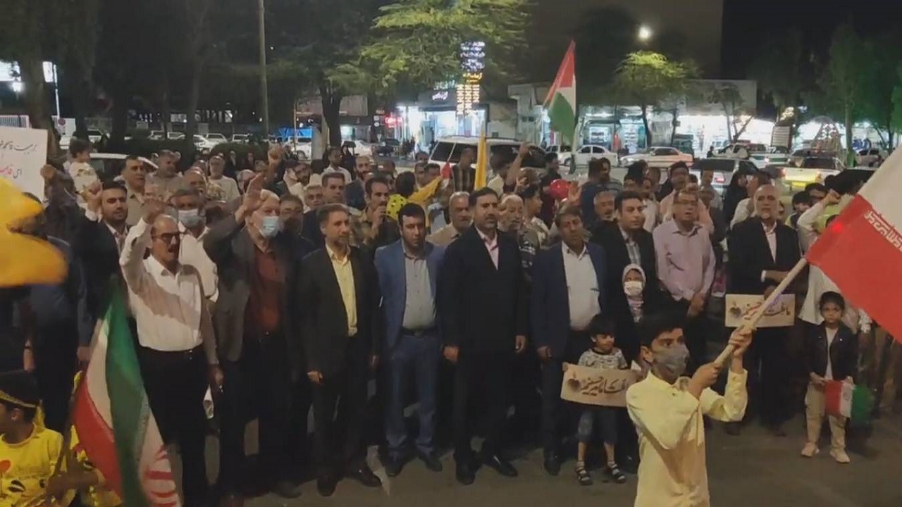 حمایت لارستانی‌ها از سپاه پاسداران برای حمله به اسرائیل + فیلم