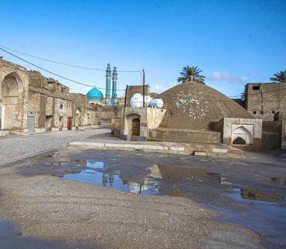 آسمان آبی بعد از بارندگی در لارستان