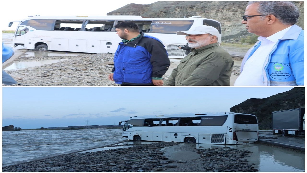 حضور میدانی استاندار سیستان و بلوچستان در مناطق درگیر سیلاب در جنوب استان