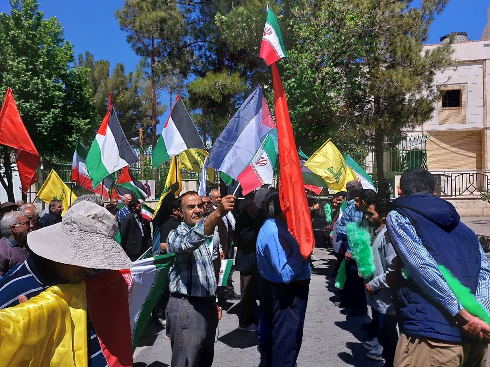 برگزاری راهپیمایی ضدصهیونیستی در کرمان + تصاویر