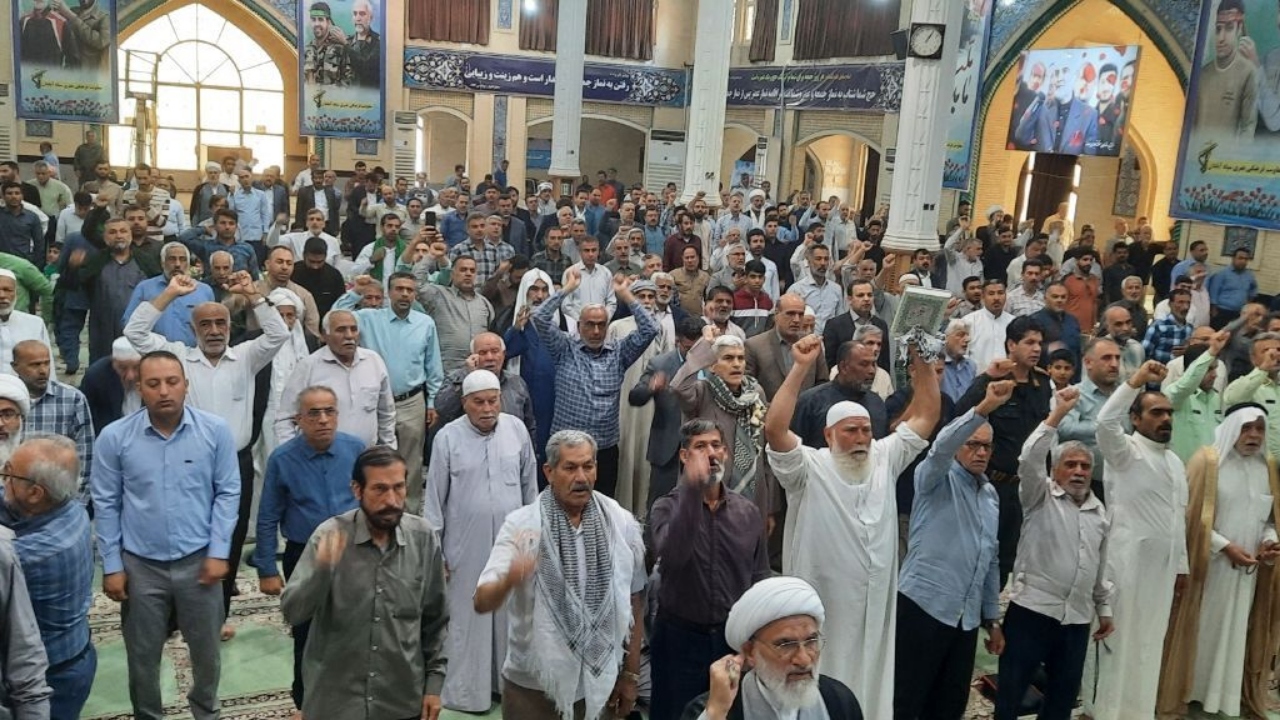 تجمع اروندی ها در حمایت از پاسخ به جنایات صهیونیست + فیلم