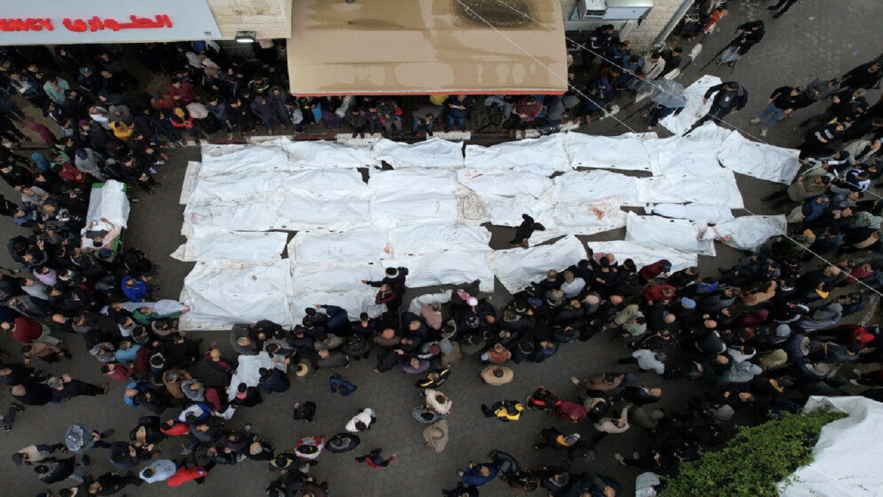شهادت بیش از ۱۰۰ نفر در بیمارستان شفای غزه