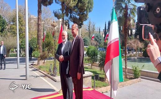استقبال وزیر امور خارجه از &laquo;اسماعیل هنیه&raquo;