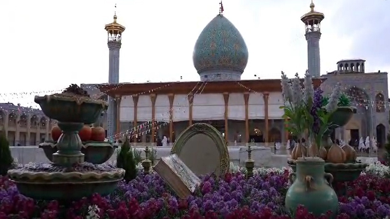 حال و هوای حرم مطهر شاهچراغ (ع) در ایام نوروز + فیلم