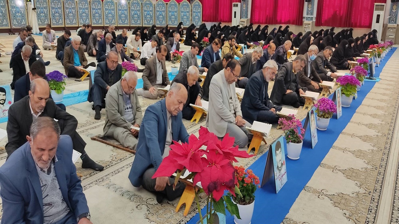 مراسم معنوی ترتیل خوانی قرآن در حسینیه ثارالله یاسوج