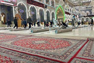 فرش های جدید حرم امام حسین(ع)