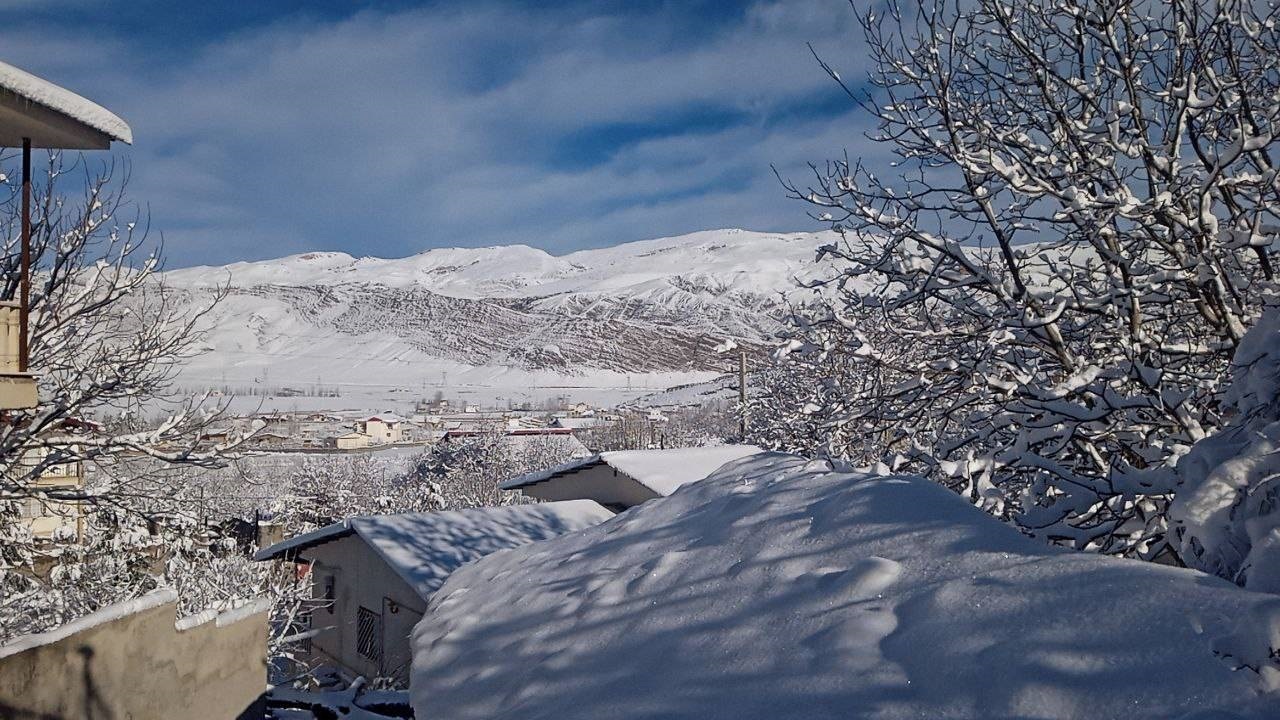 نمایی از طبیعت برفی روستای لاشک