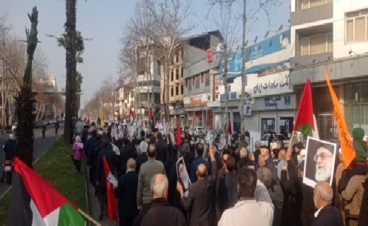 راهپیمایی جمعه&zwnj;های خشم در حمایت از محور مقاومت در گیلان +عکس