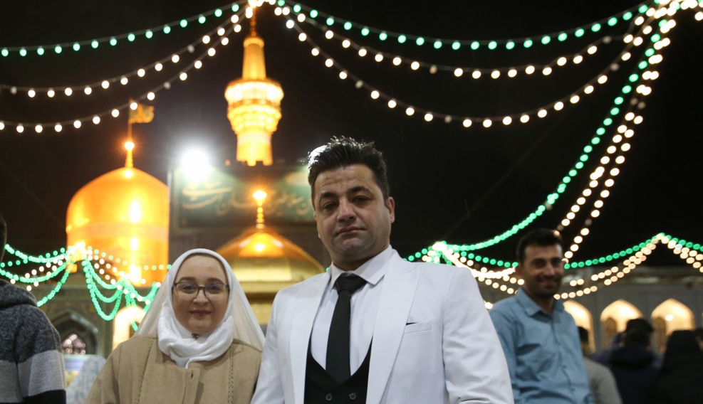 حال و هوای حرم رضوی در شب میلاد امام علی (ع)